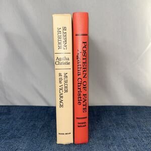 2 Hardcover Agatha Christie Books Sleeping/Murder at Vicarage, Postern Of Fate